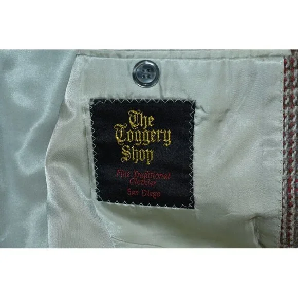 Kilgour French Stanbury Men's Sport Jacket Size 38R Tweed Blazer Wool Brown Coat - Picture 12 of 16